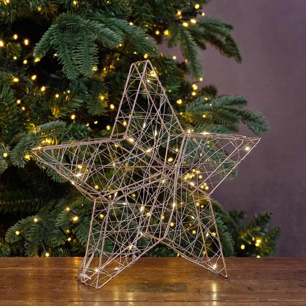 Gold LED Wire Star
