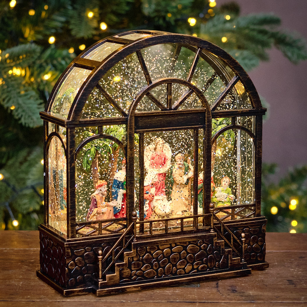 LED Nativity Water Spinner