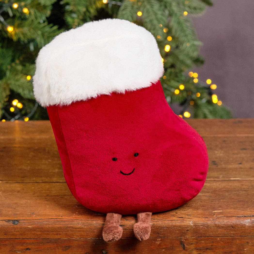Smiling Plush Stocking Decoration