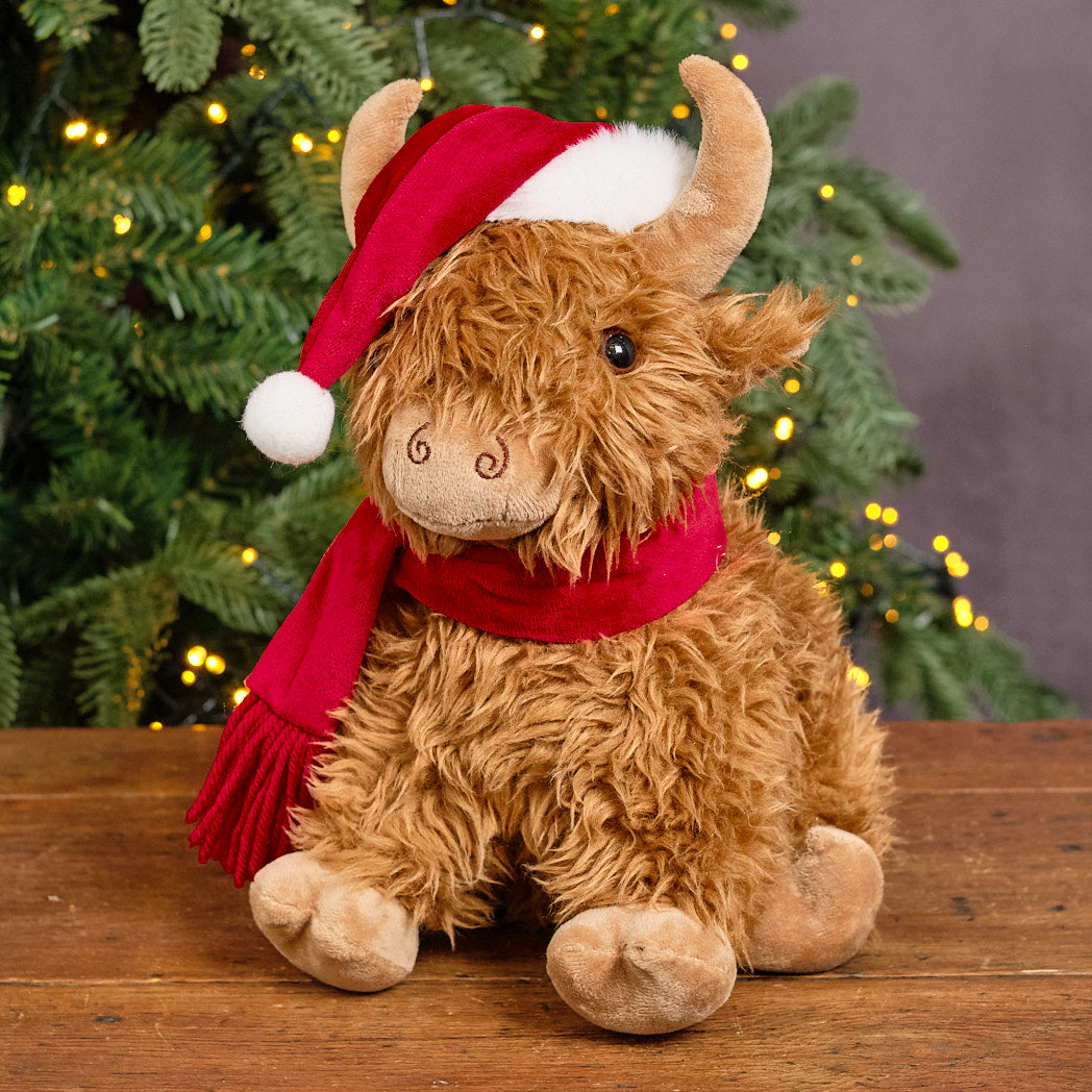 Brown Christmas Bull Decoration
