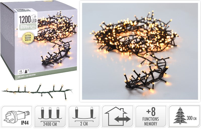 Outdoor/Indoor Cable 1200 LED Lights