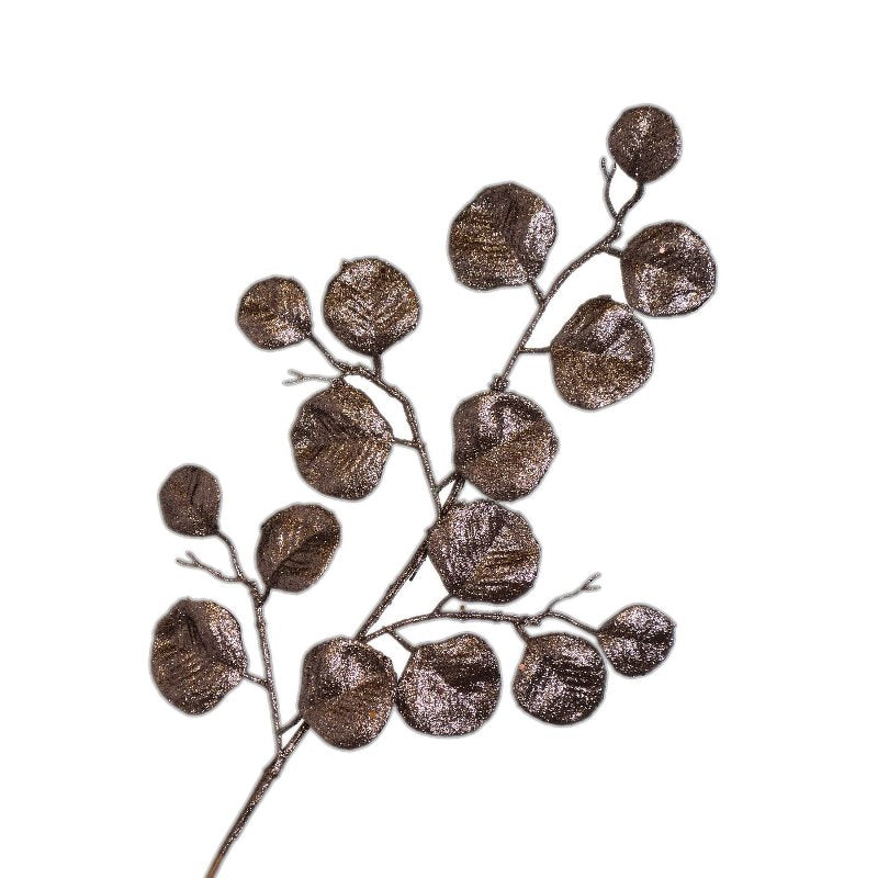 Glittered Silver Dollar Spray