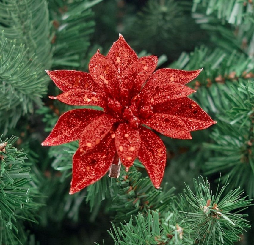 Mini Poinsettia Clip-On