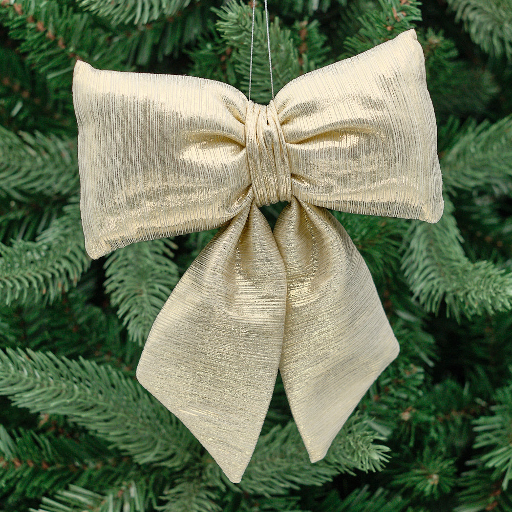Medium Gold Shimmer Bow Decoration