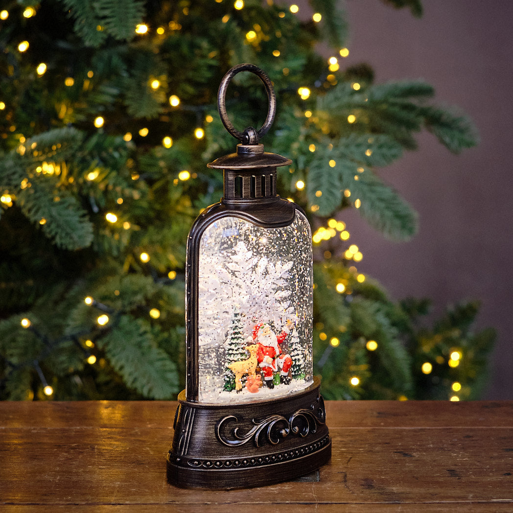 Rotating Santa Scene Lantern Water Spinner