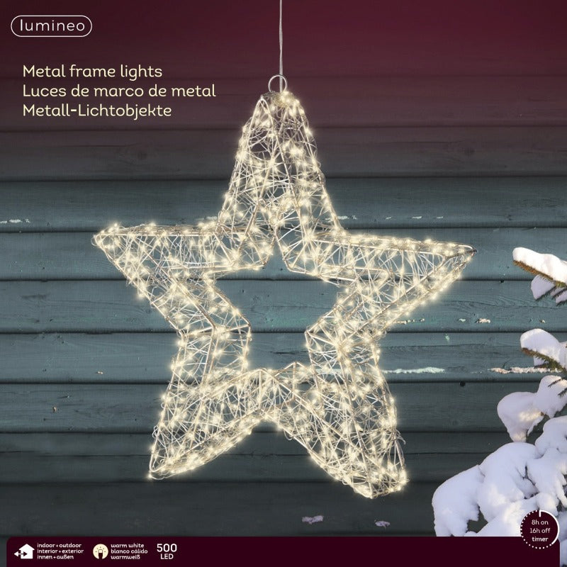 Silver Micro LED Star