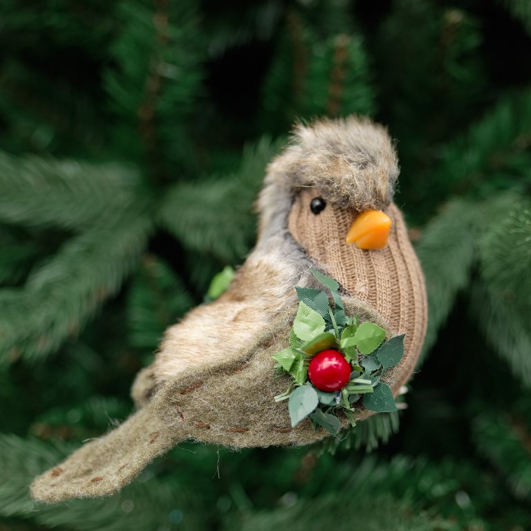 Clip On Knitted Bird