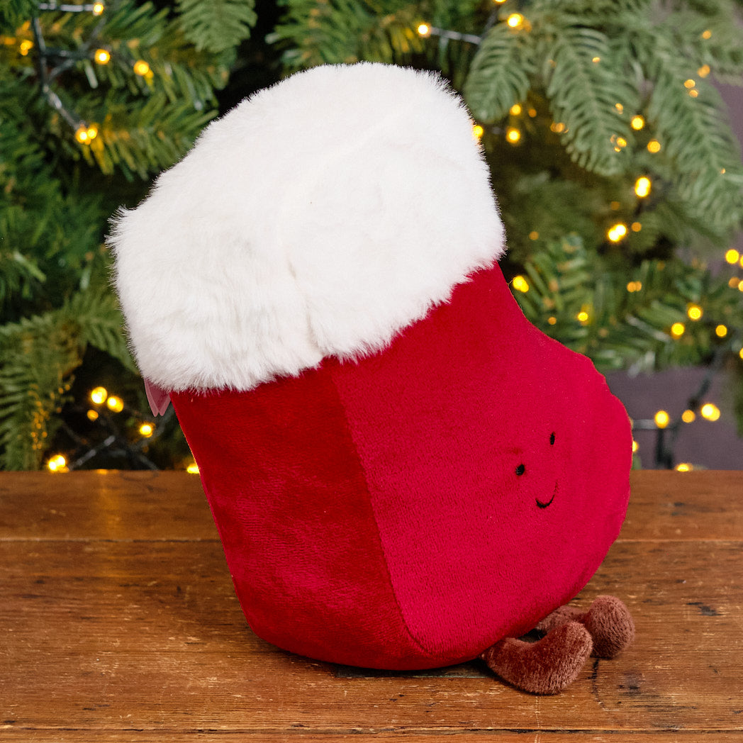 Smiling Plush Stocking Decoration