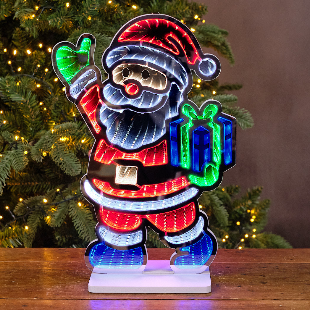 Santa Infinity Mirror Light