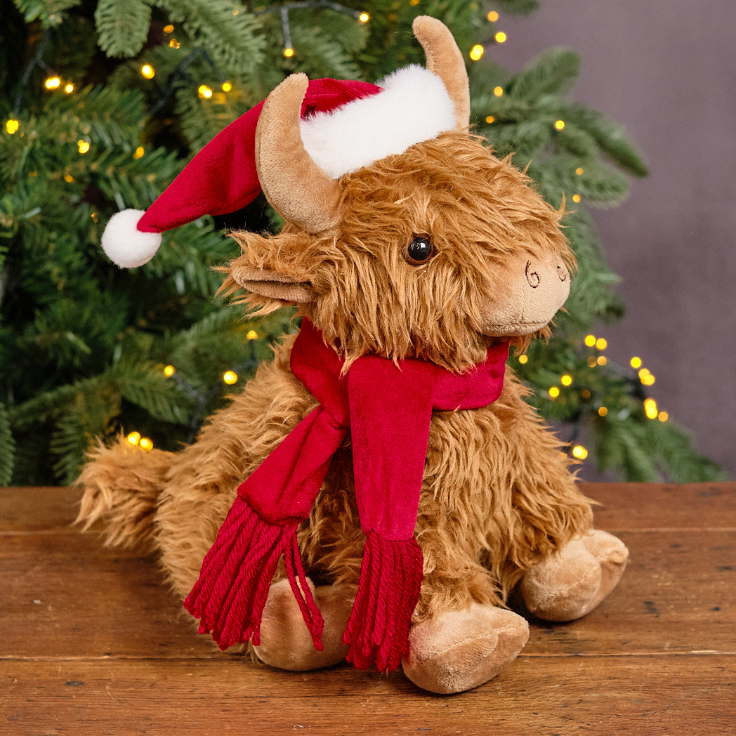 Brown Christmas Bull Decoration