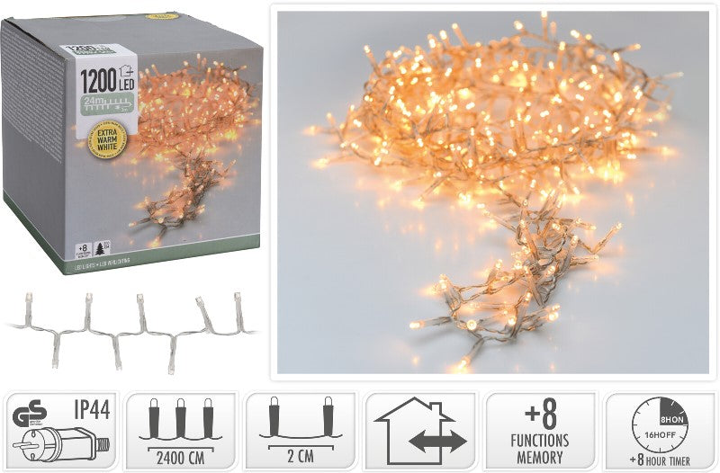 Outdoor/Indoor Cable 1200 LED Lights