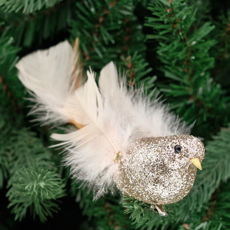 Glitter Bird Clip On