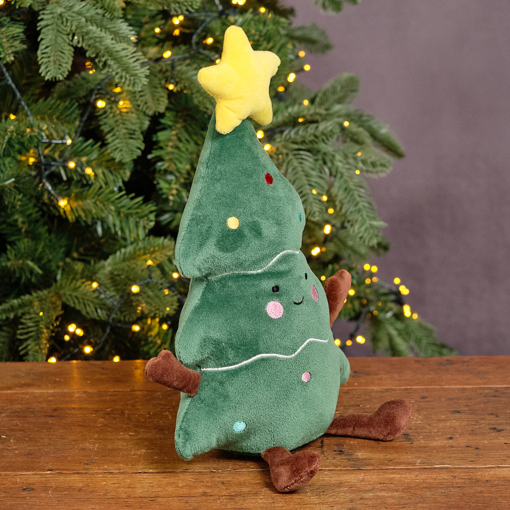 Smiling Plush Christmas Tree Decoration
