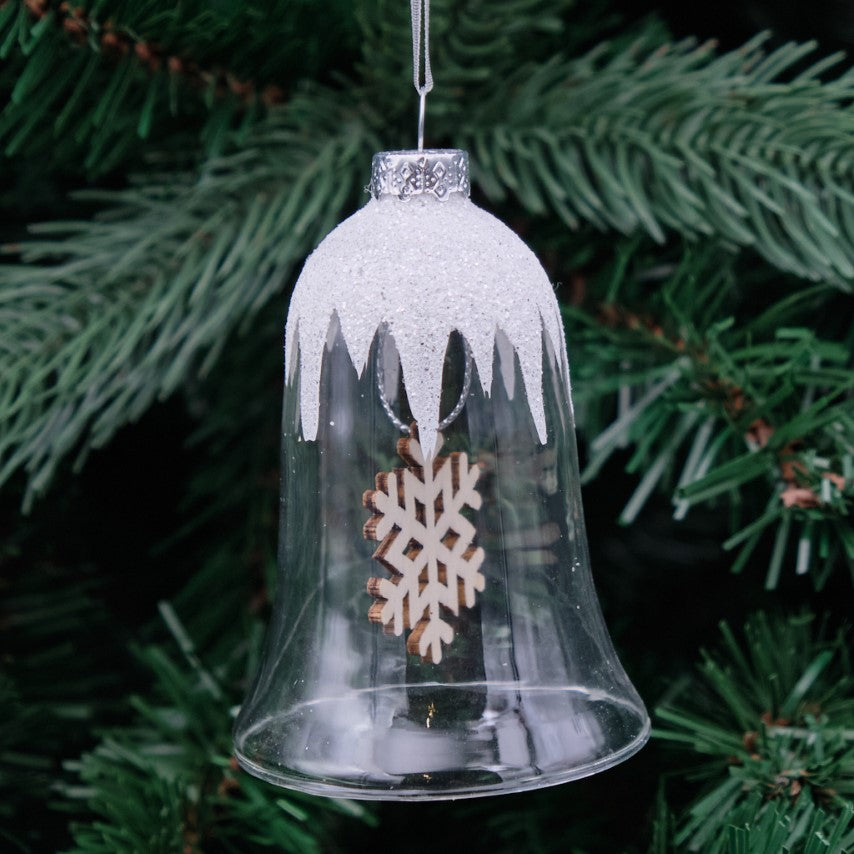 Glass Snowflake Bell