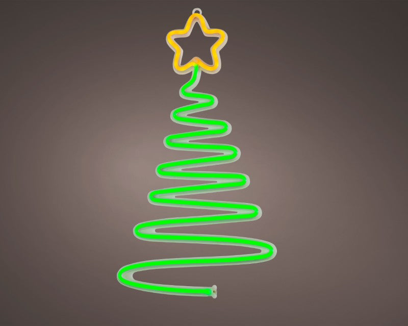 Animated Neon Christmas Tree Light