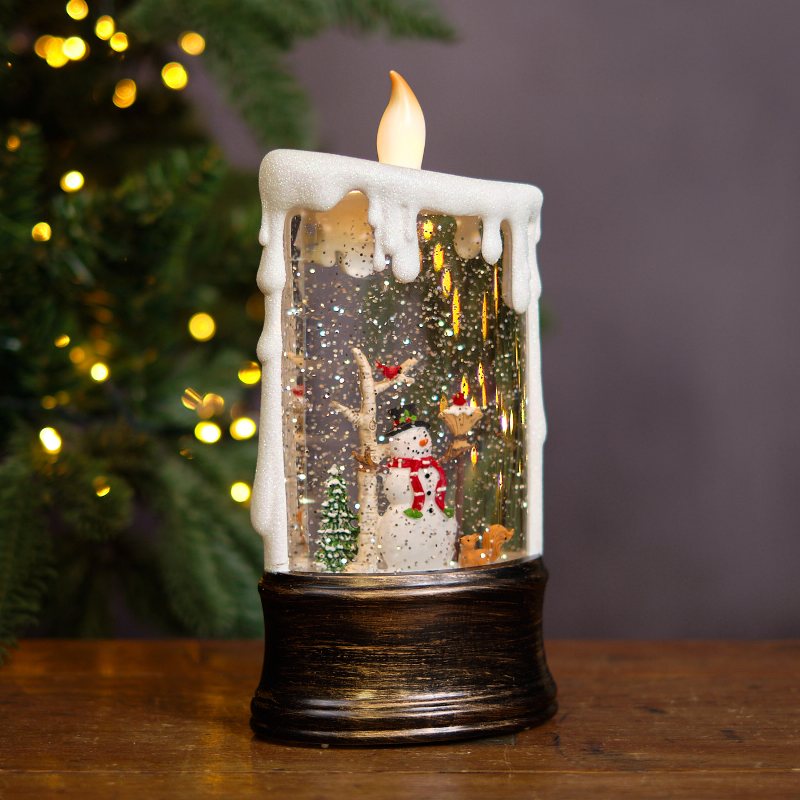 Snowman Candle Water Spinner