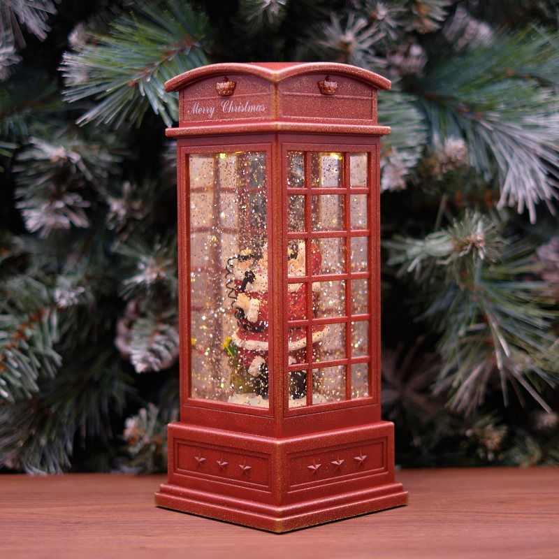 Santa Telephone Box Water Spinner