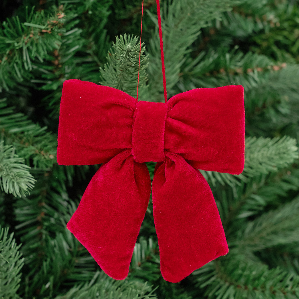 Small Burgundy Plush Bow Decoration