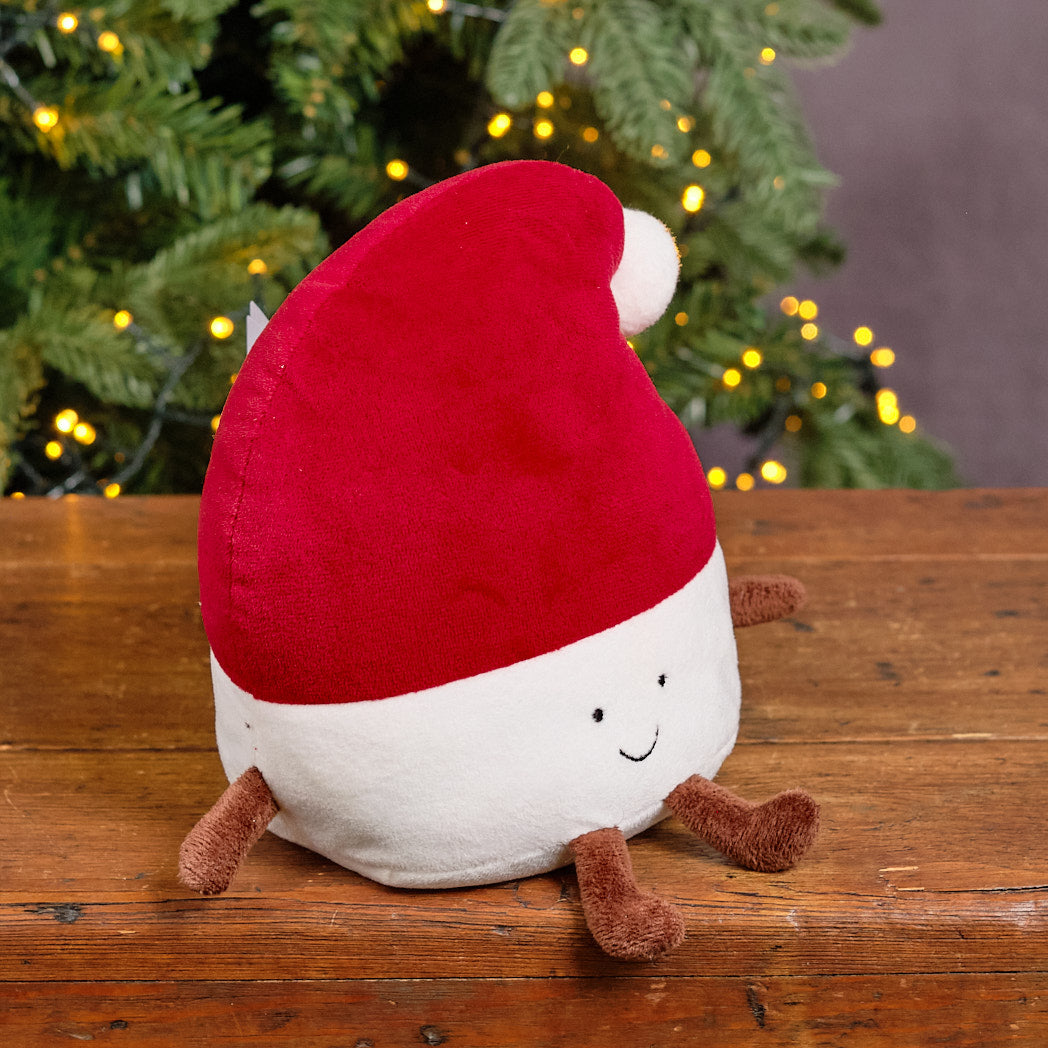 Smiling Plush Santa Hat Decoration