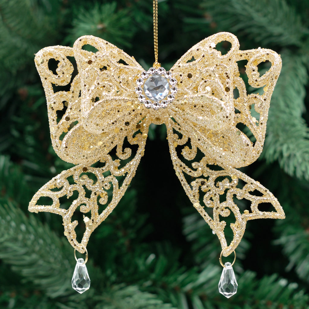 Filigree Jewel Droplet Bow