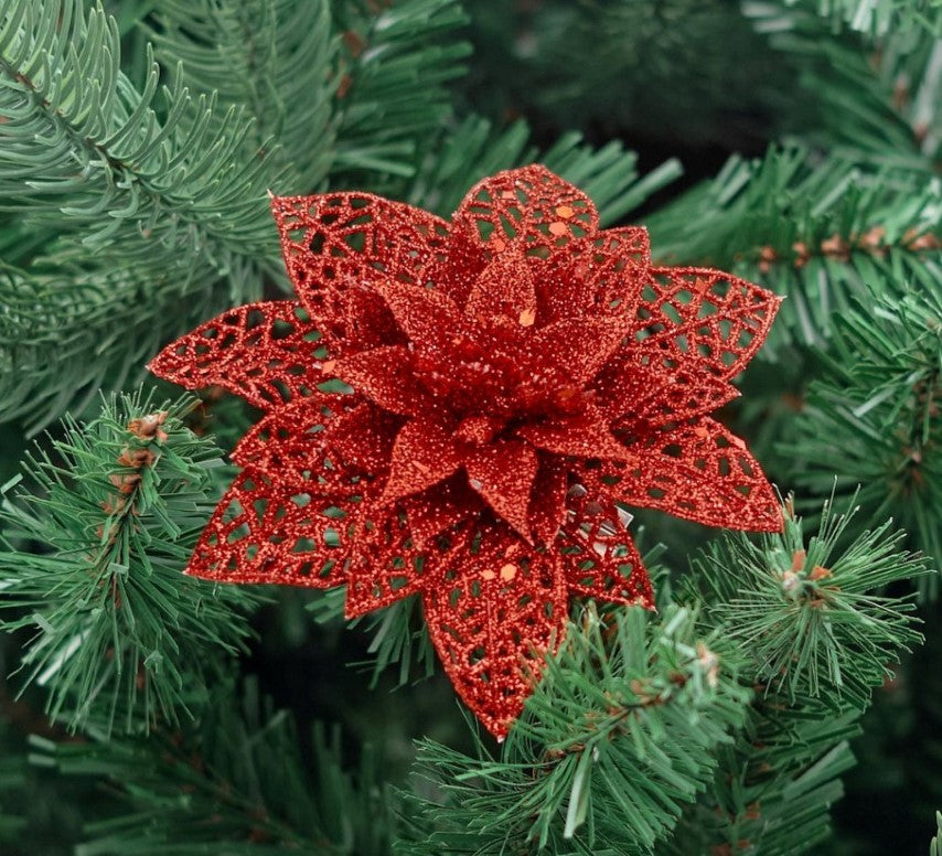 Mini Poinsettia Clip-On