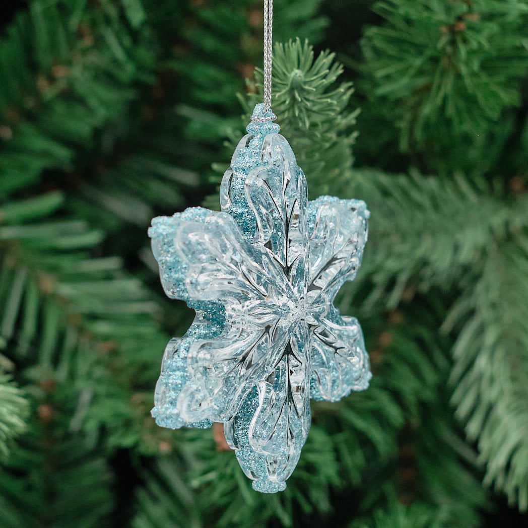 Pale Blue Acrylic Snowflake Decoration