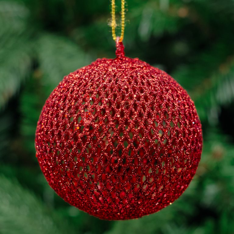 Wire Glitter Bauble