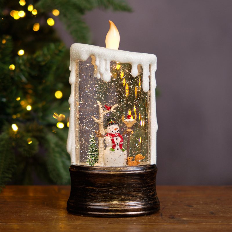 Snowman Candle Water Spinner