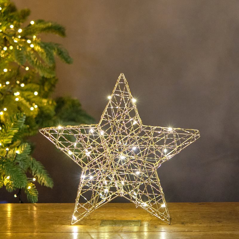 Light Up 30 LED Wire Star