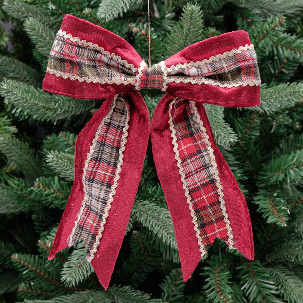 Large Tartan Bow