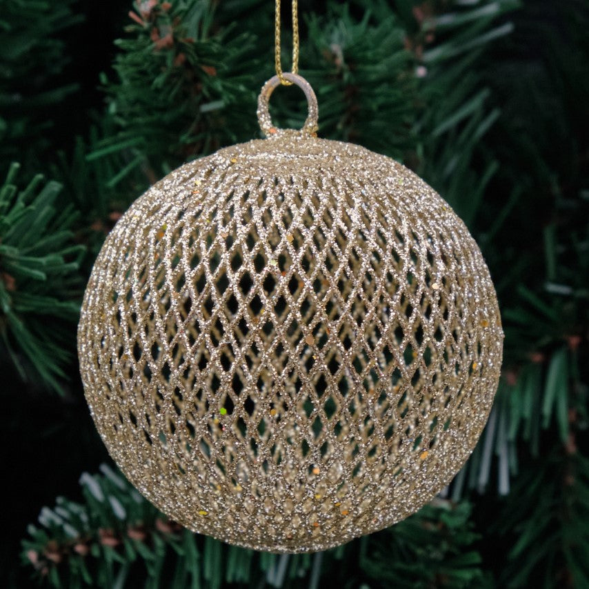 Wire Glitter Bauble