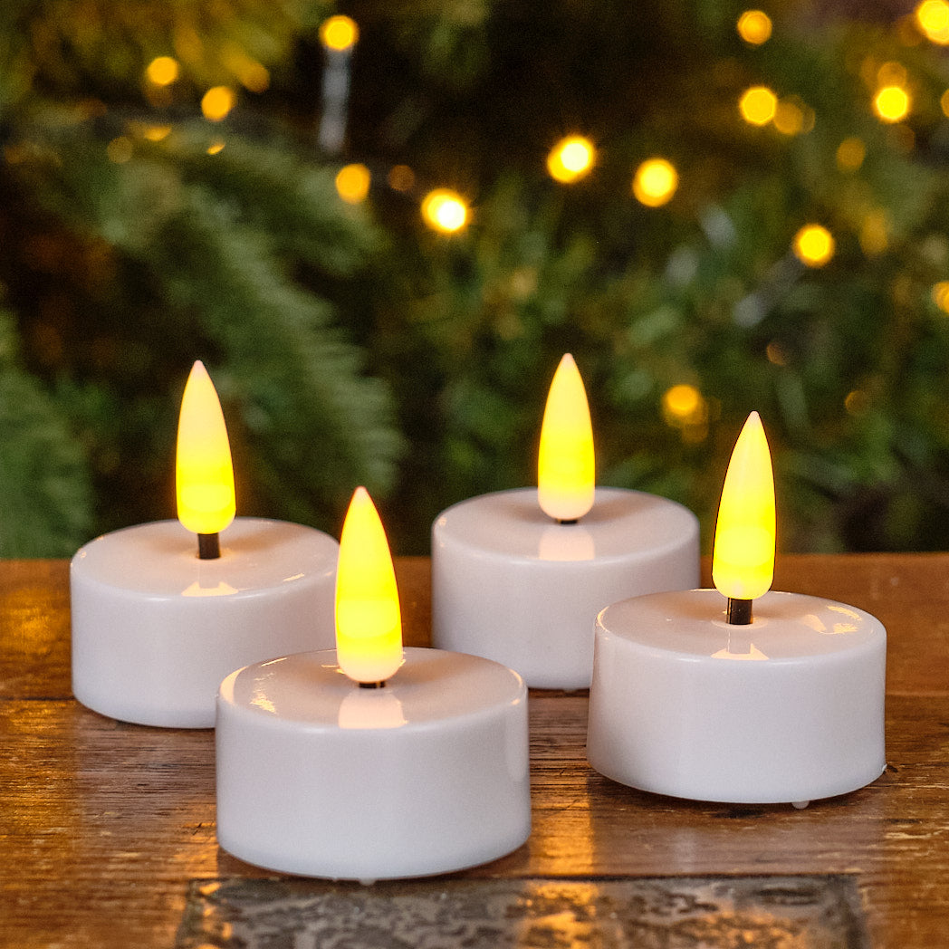 Warm White LED Tealights (Set of 4)