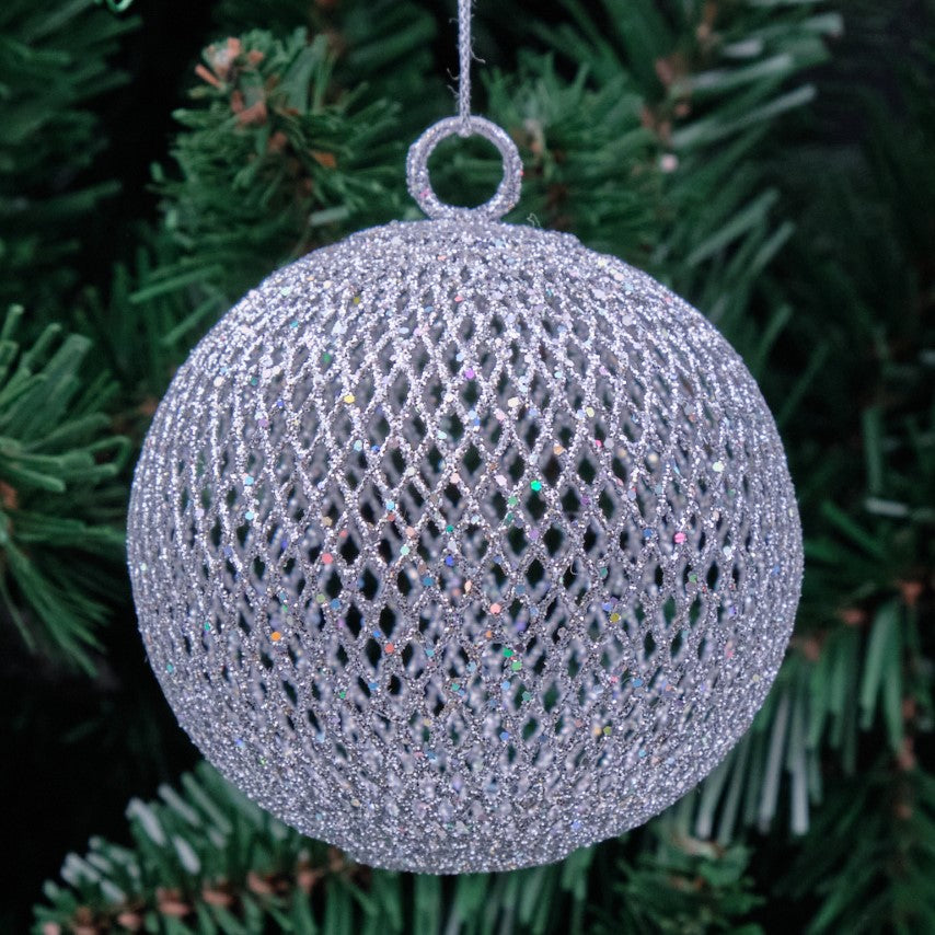 Wire Glitter Bauble